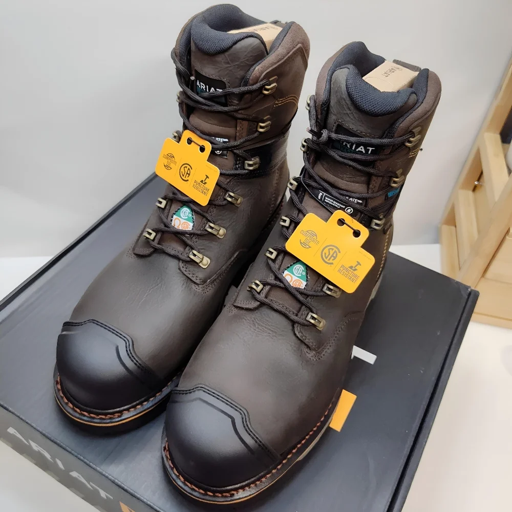 ARIAT Stump Jumper 8" CSA Glacier Grip H20 600g Composite Toe Work Boot 10038283 - Picture 4 of 15